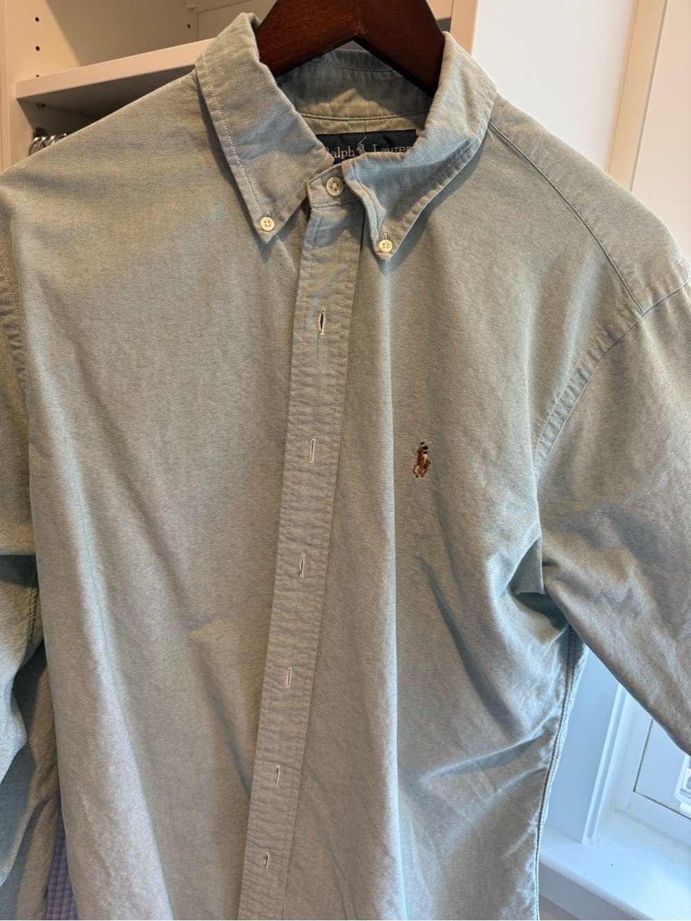 Ralph Lauren Light Blue Button-Down Oxford Shirt with Pony Emblem